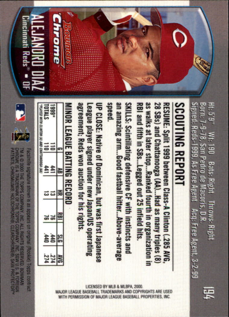 A8360- 2000 Bowman Chrome BB Cards 1-266 +Rookies -You Pick- 15+ FREE US SHIP - Picture 249 of 355