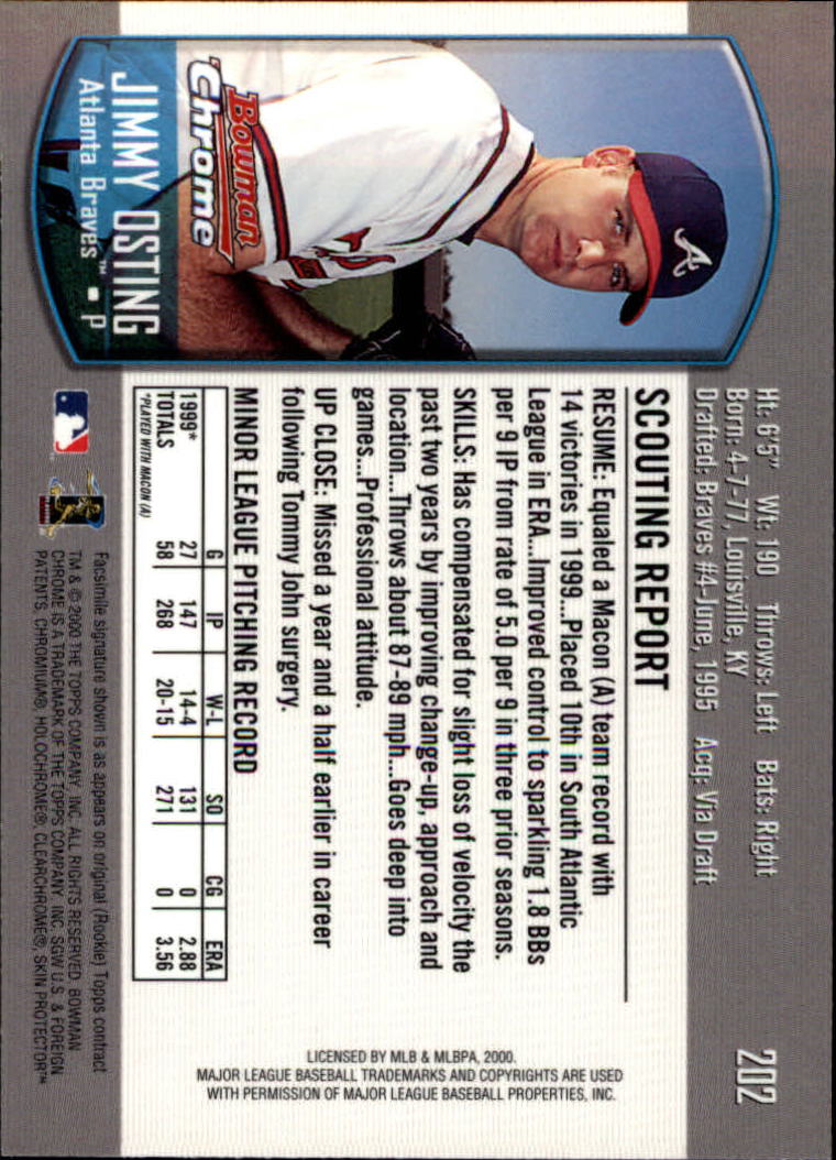 A8360- 2000 Bowman Chrome BB Cards 1-266 +Rookies -You Pick- 15+ FREE US SHIP - Picture 259 of 355