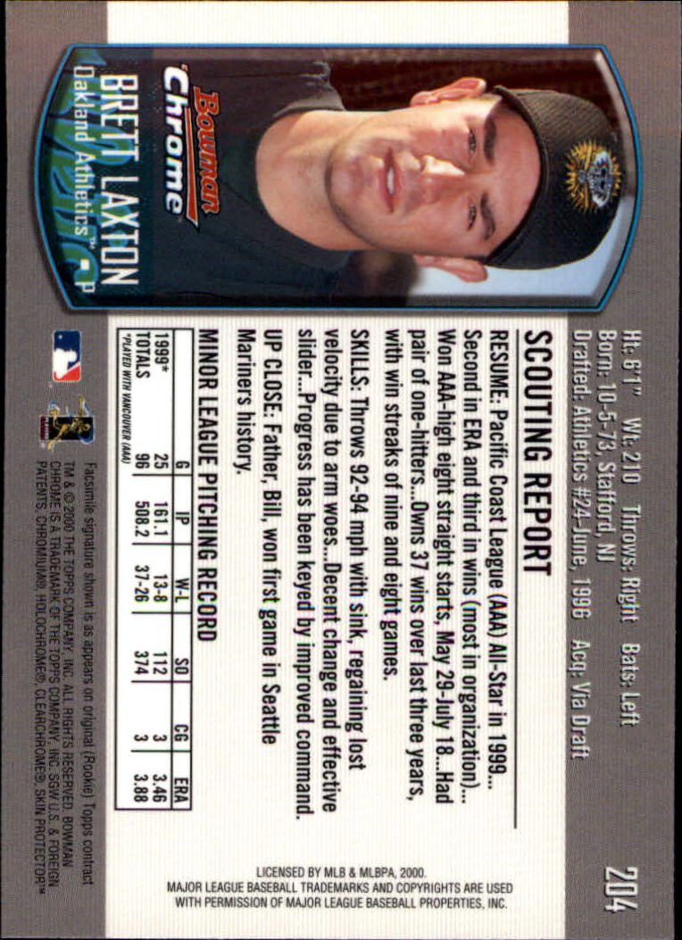 A8360- 2000 Bowman Chrome BB Cards 1-266 +Rookies -You Pick- 15+ FREE US SHIP - Picture 261 of 355