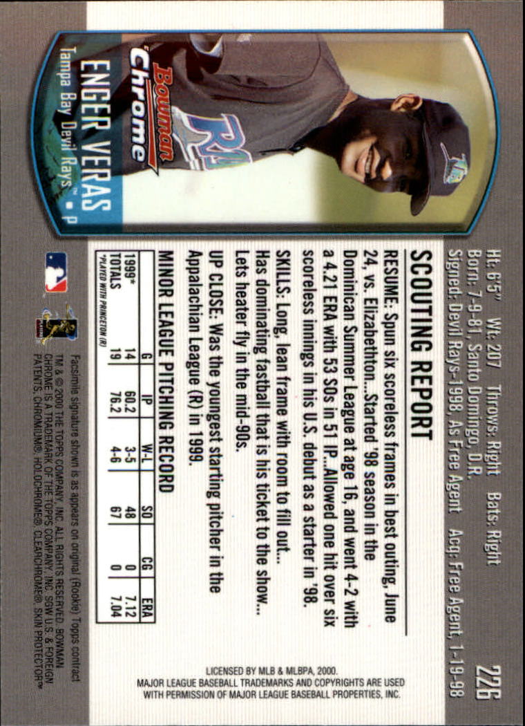 A8360- 2000 Bowman Chrome BB Cards 1-266 +Rookies -You Pick- 15+ FREE US SHIP - Picture 287 of 355