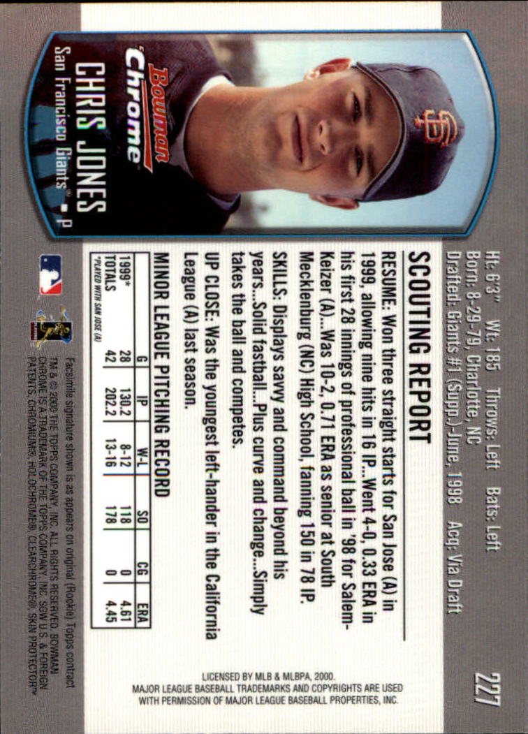 A8360- 2000 Bowman Chrome BB Cards 1-266 +Rookies -You Pick- 15+ FREE US SHIP - Picture 289 of 355