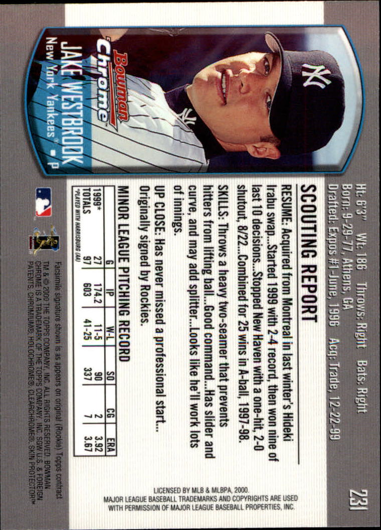 A8360- 2000 Bowman Chrome BB Cards 1-266 +Rookies -You Pick- 15+ FREE US SHIP - Picture 295 of 355