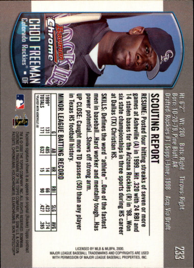 A8360- 2000 Bowman Chrome BB Cards 1-266 +Rookies -You Pick- 15+ FREE US SHIP - Picture 298 of 355
