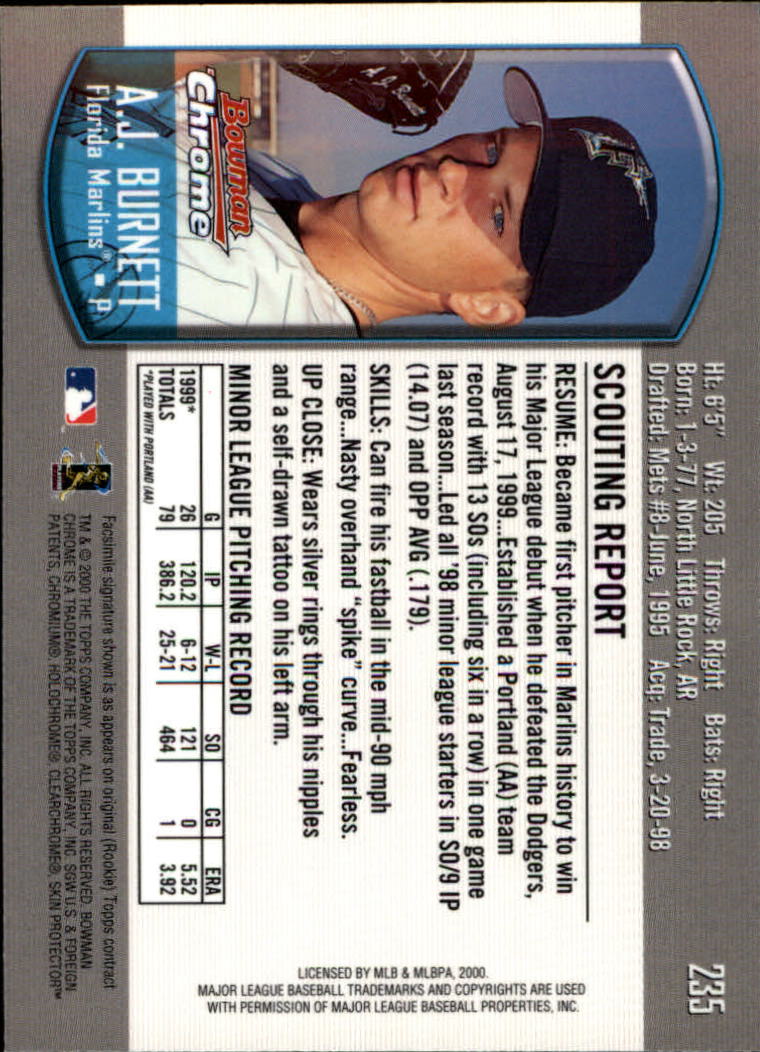A8360- 2000 Bowman Chrome BB Cards 1-266 +Rookies -You Pick- 15+ FREE US SHIP - Picture 302 of 355