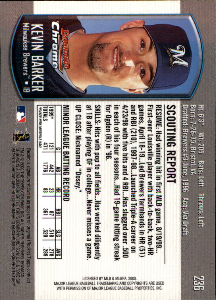 A8360- 2000 Bowman Chrome BB Cards 1-266 +Rookies -You Pick- 15+ FREE US SHIP - Picture 304 of 355