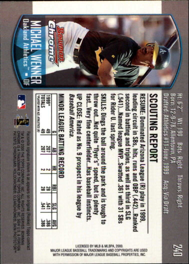 A8360- 2000 Bowman Chrome BB Cards 1-266 +Rookies -You Pick- 15+ FREE US SHIP - Picture 311 of 355
