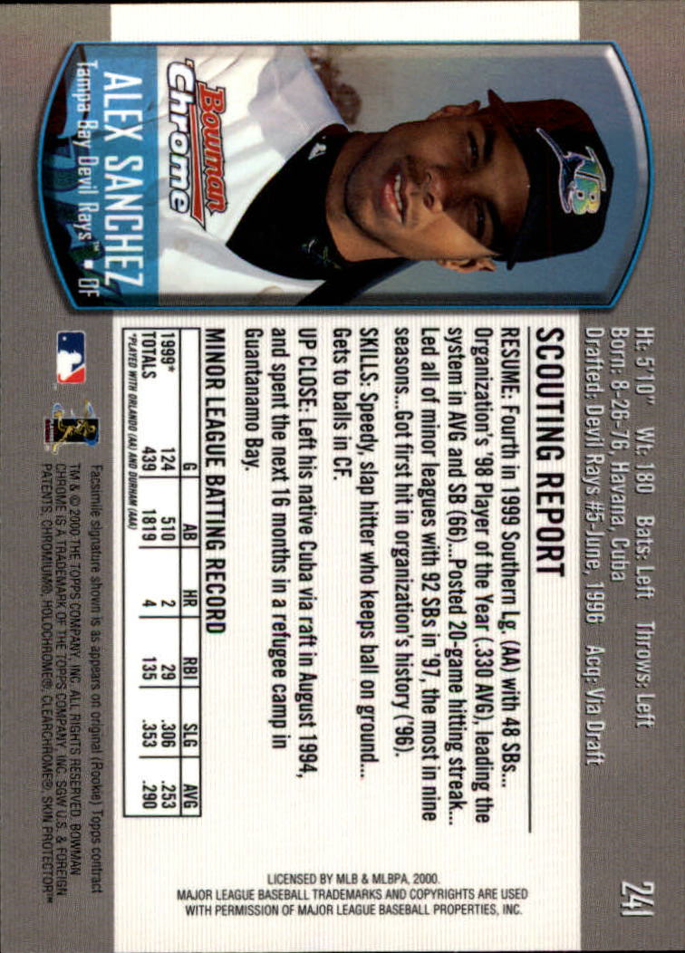 A8360- 2000 Bowman Chrome BB Cards 1-266 +Rookies -You Pick- 15+ FREE US SHIP - Picture 313 of 355