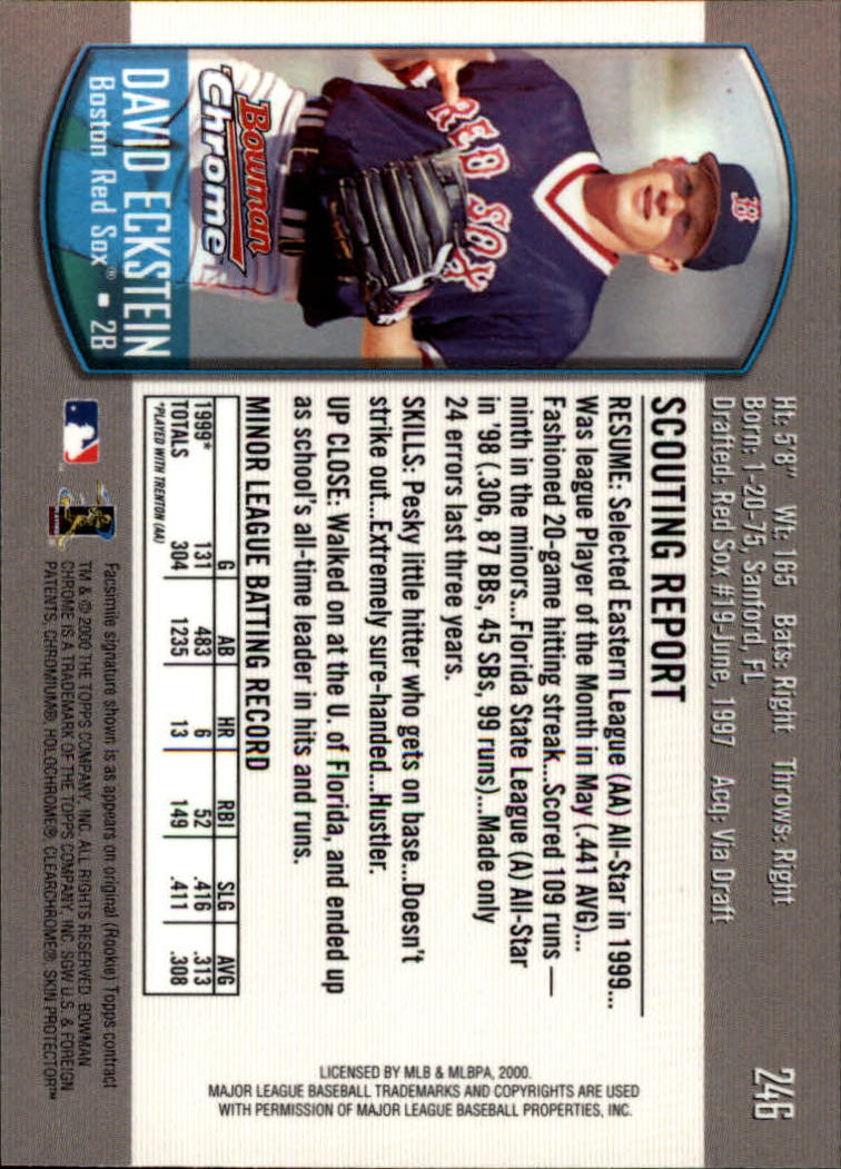 A8360- 2000 Bowman Chrome BB Cards 1-266 +Rookies -You Pick- 15+ FREE US SHIP - Picture 319 of 355