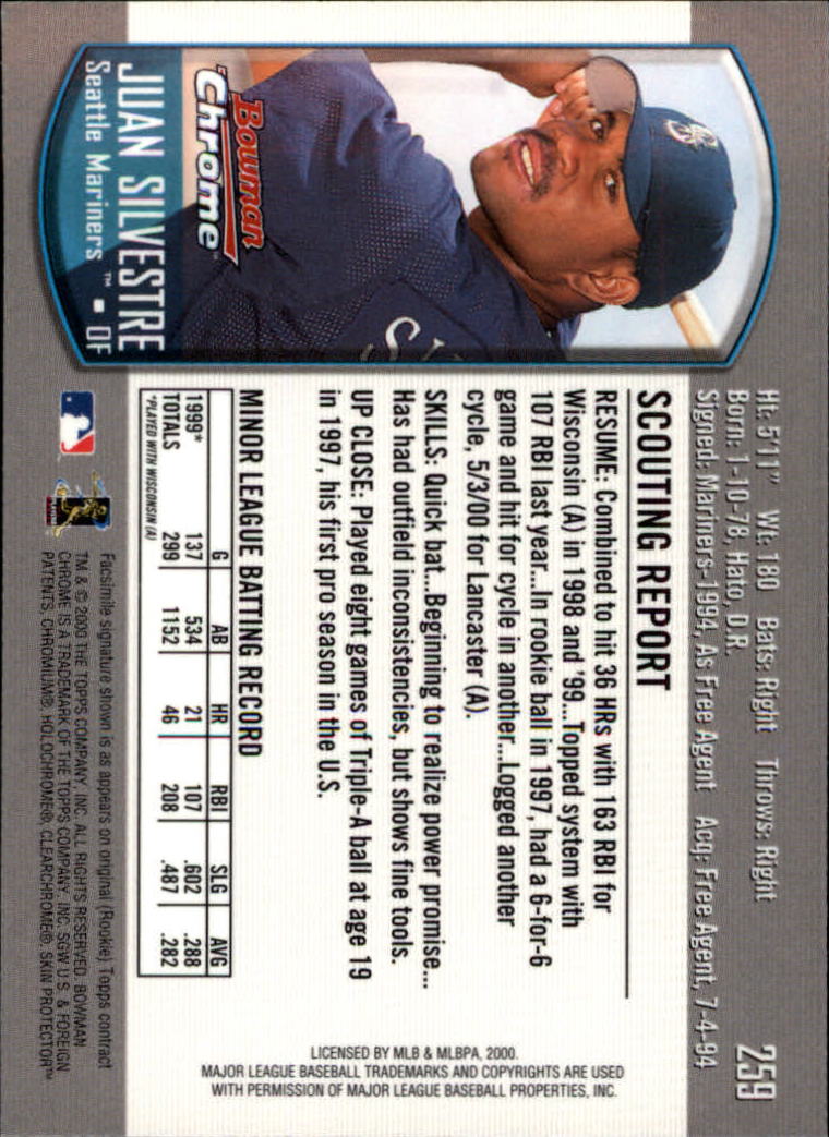 A8360- 2000 Bowman Chrome BB Cards 1-266 +Rookies -You Pick- 15+ FREE US SHIP - Picture 341 of 355
