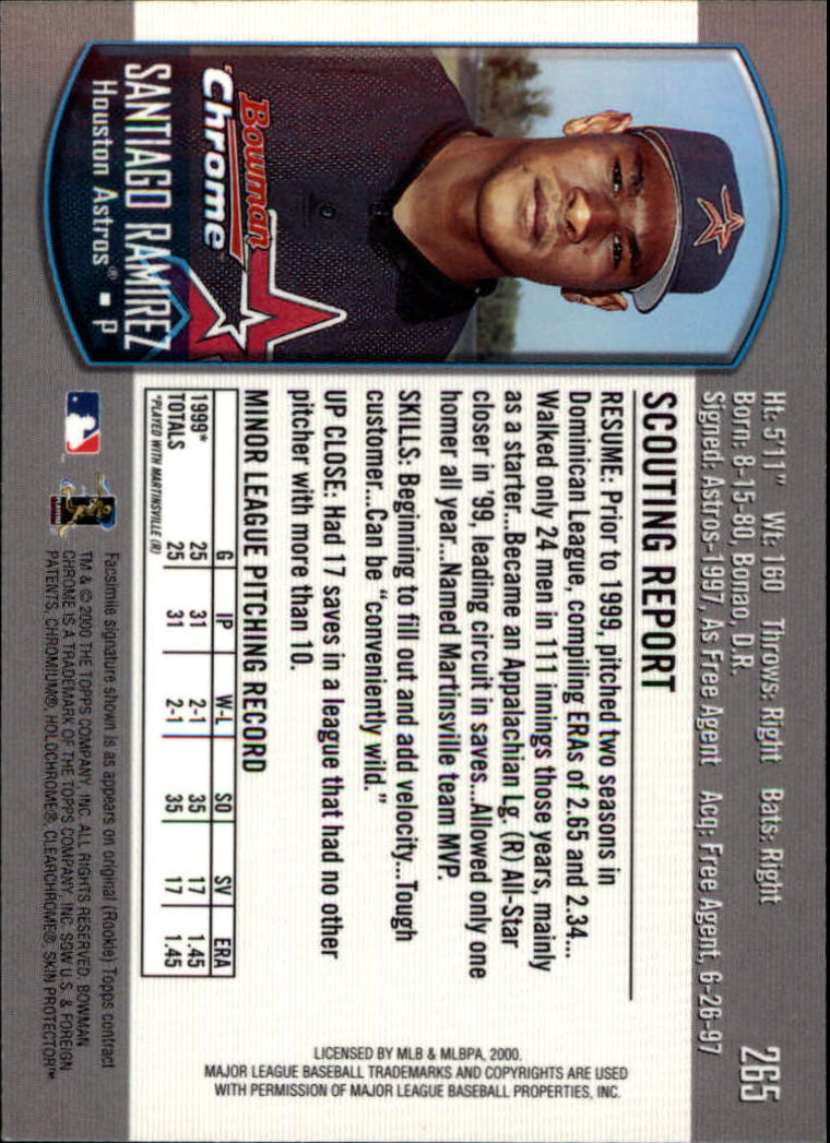 A8360- 2000 Bowman Chrome BB Cards 1-266 +Rookies -You Pick- 15+ FREE US SHIP - Picture 353 of 355
