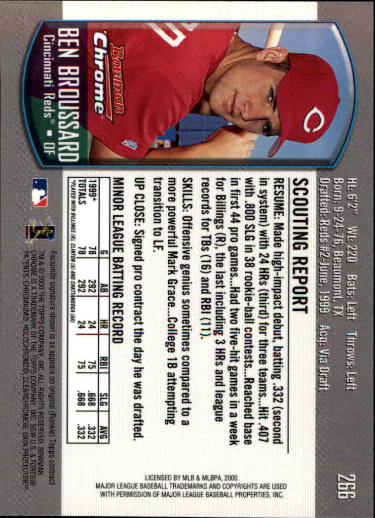 A8360- 2000 Bowman Chrome BB Cards 1-266 +Rookies -You Pick- 15+ FREE US SHIP - Picture 355 of 355