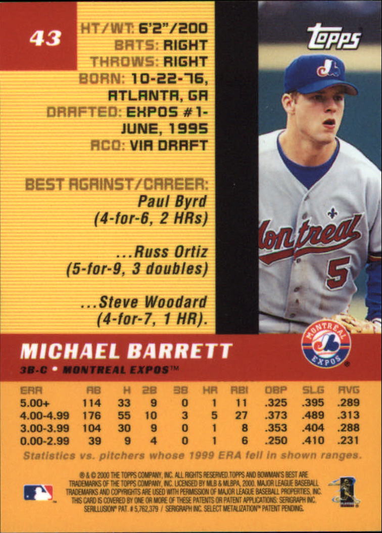 2000 Bowman's Best Baseball Card Pick (Base)