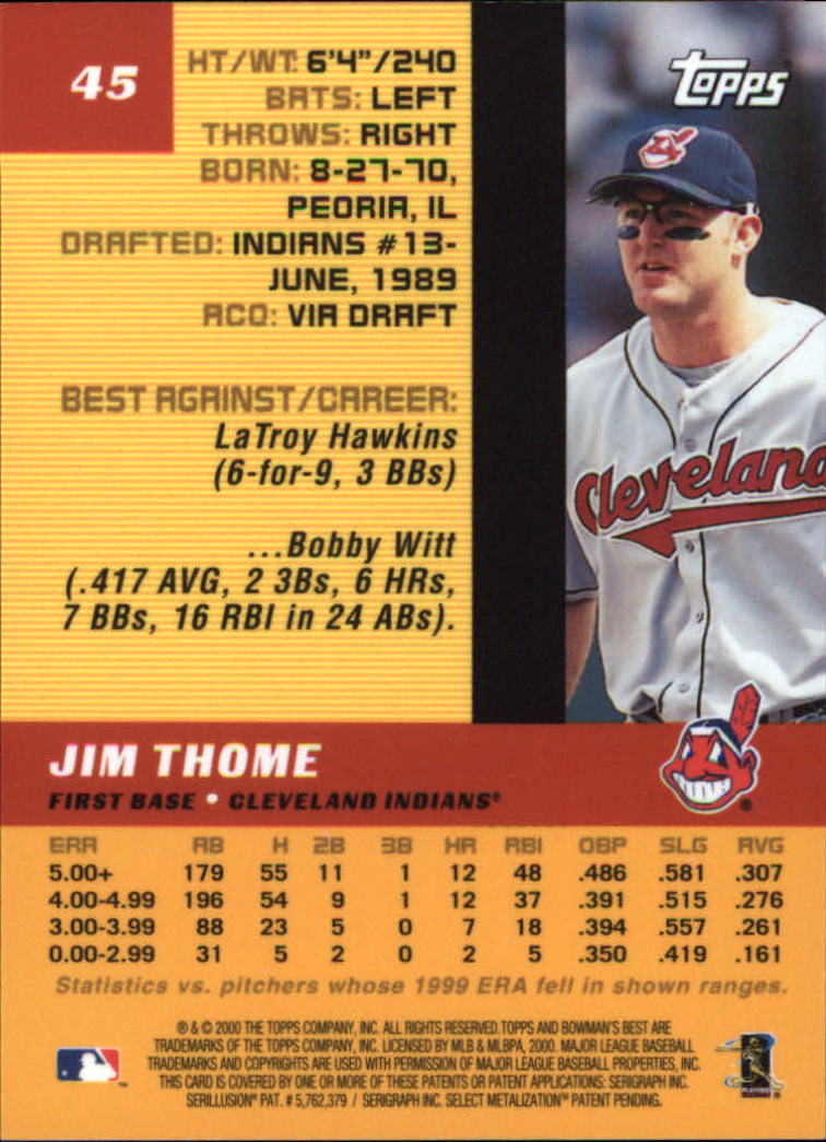 2000 Bowman's Best Baseball Card Pick (Base)