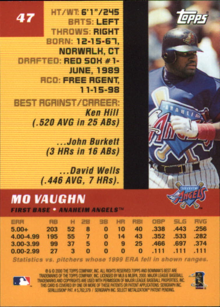 2000 Bowman's Best Baseball Card Pick (Base)