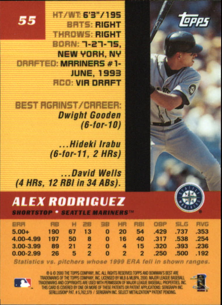 2000 Bowman's Best Baseball Card Pick (Base)