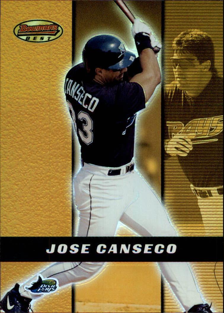 Jose Canseco signed Baseball Card (Tampa Bay Devil Rays) 2000 Topps Team  #AT20