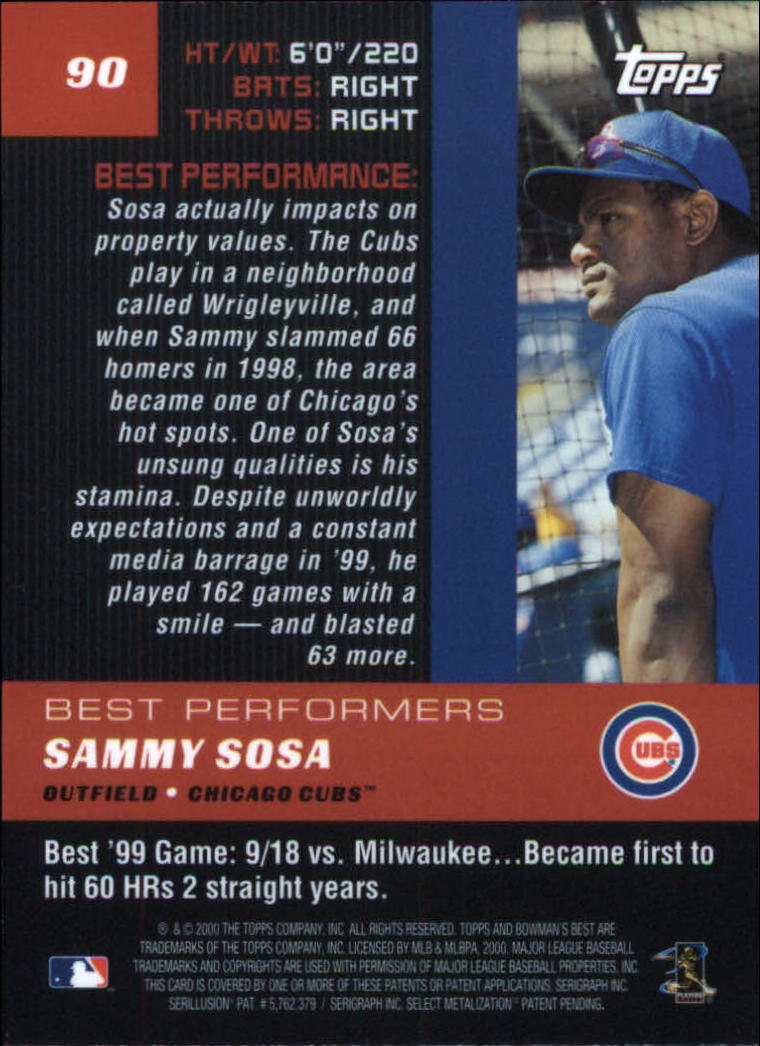 2000 Bowman's Best Baseball Card Pick (Base)