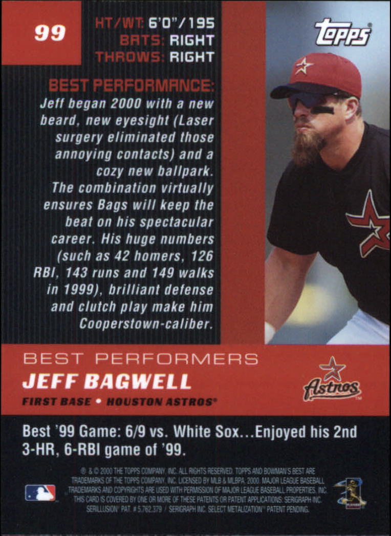 2000 Bowman's Best #99 Jeff Bagwell BP back image