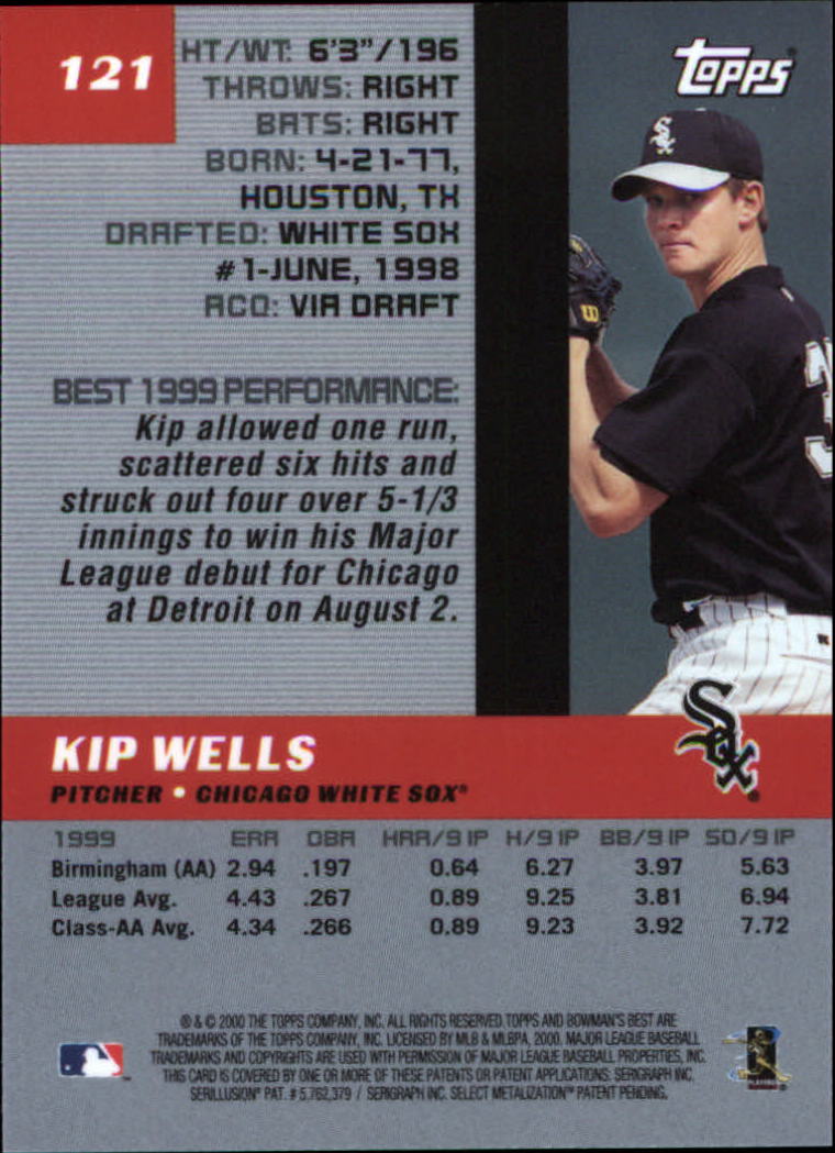 2000 Bowman's Best #121 Kip Wells back image