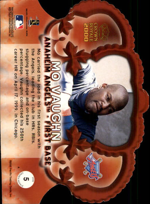 2000 Crown Royale Limited #5 Mo Vaughn back image