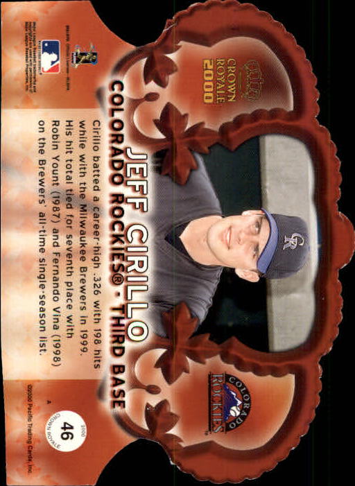 2000 Crown Royale Limited #46 Jeff Cirillo back image