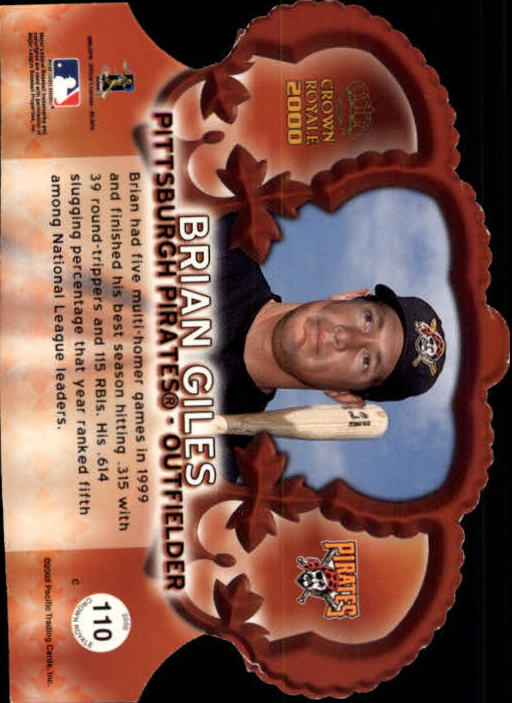 2000 Crown Royale Limited #110 Brian Giles back image