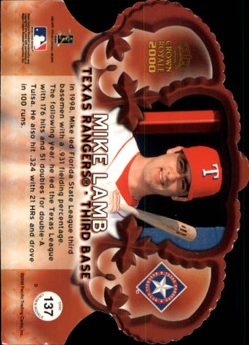 2000 Crown Royale Limited #137 Mike Lamb UER back image