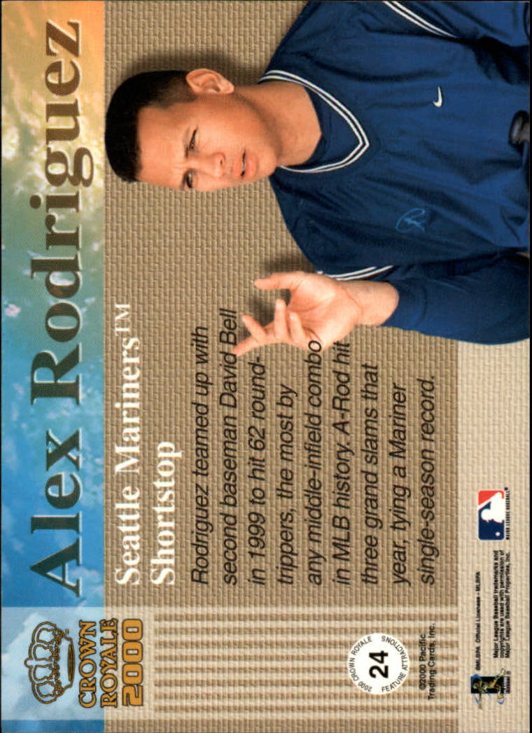 2000 Crown Royale Feature Attractions #24 Alex Rodriguez back image