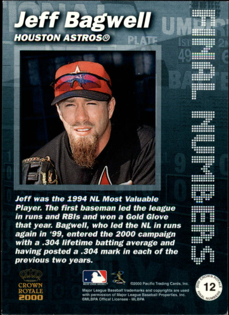2000 Crown Royale Final Numbers #12 Jeff Bagwell back image