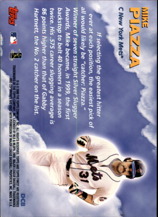 2000 Finest Dream Cast #DC8 Mike Piazza back image