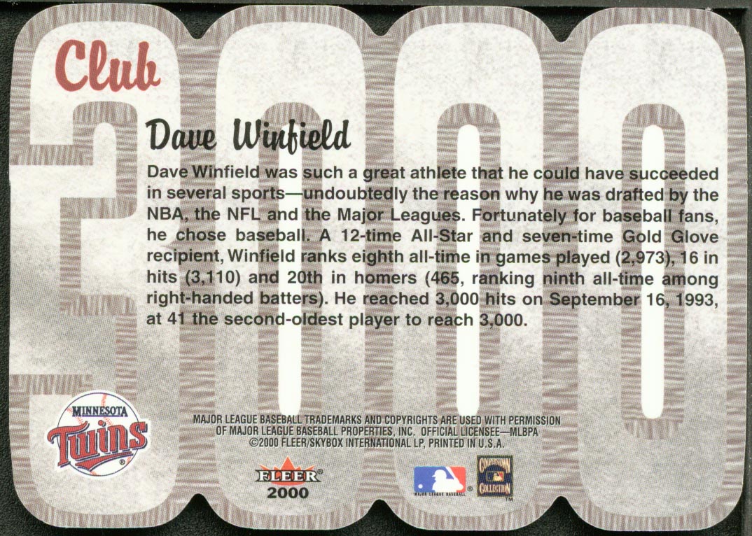 2000 Fleer Baseball "Club 3000" Insert Cards - Picture 7 of 23