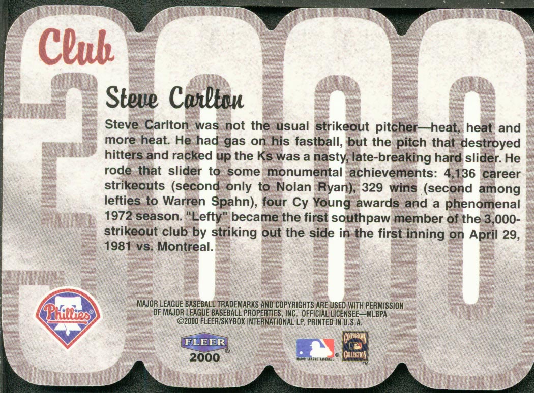 2000 Fleer Baseball "Club 3000" Insert Cards - Picture 17 of 23