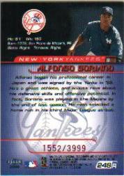 2000 Fleer Focus #248P Alfonso Soriano PORT back image