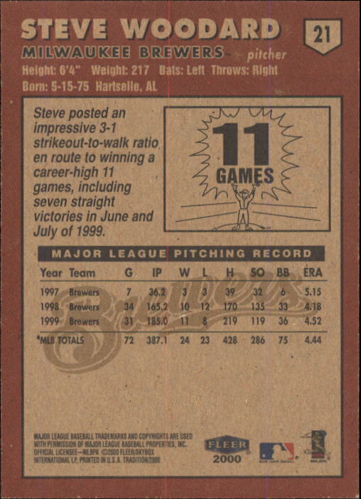 A1934- 2000 Fleer Tradition BB #s 1-250 +Rookies -You Pick- 15+ FREE US SHIP - Picture 27 of 461