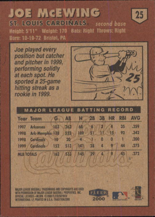 A1934- 2000 Fleer Tradition BB #s 1-250 +Rookies -You Pick- 15+ FREE US SHIP - Picture 35 of 461