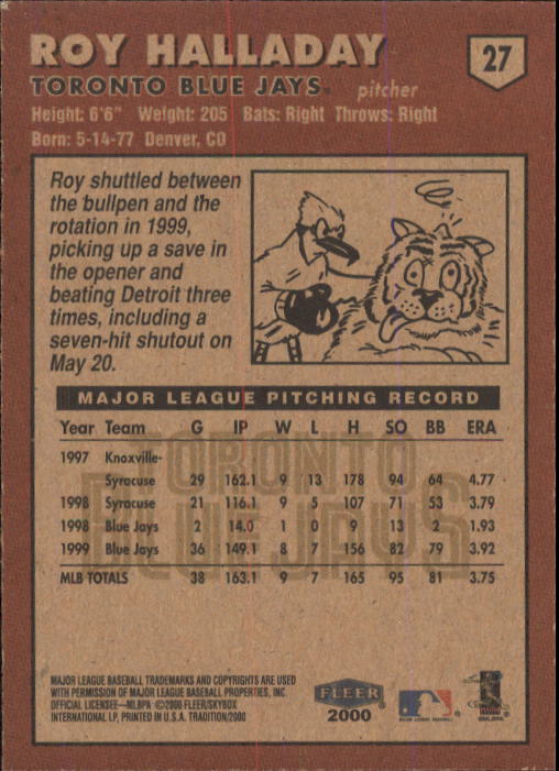 2000 Fleer Tradition Baseball "Main Set" Base Cards #1 to #225 - Picture 51 of 435