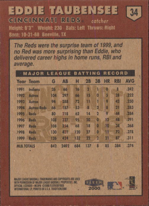 A1934- 2000 Fleer Tradition BB #s 1-250 +Rookies -You Pick- 15+ FREE US SHIP - Picture 51 of 461