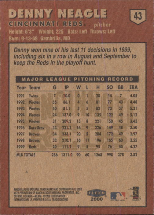 A1934- 2000 Fleer Tradition BB #s 1-250 +Rookies -You Pick- 15+ FREE US SHIP - Picture 69 of 461