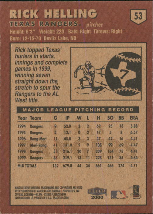 A1934- 2000 Fleer Tradition BB #s 1-250 +Rookies -You Pick- 15+ FREE US SHIP - Picture 89 of 461
