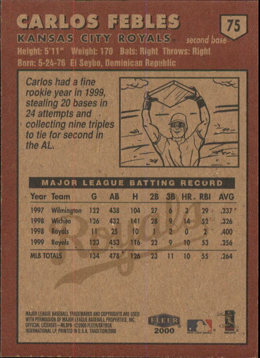 A1934- 2000 Fleer Tradition BB #s 1-250 +Rookies -You Pick- 15+ FREE US SHIP - Picture 131 of 461