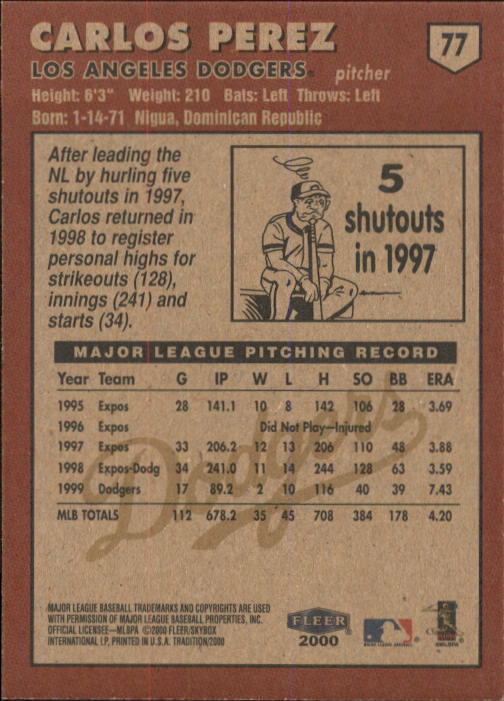 A1934- 2000 Fleer Tradition BB #s 1-250 +Rookies -You Pick- 15+ FREE US SHIP - Picture 135 of 461
