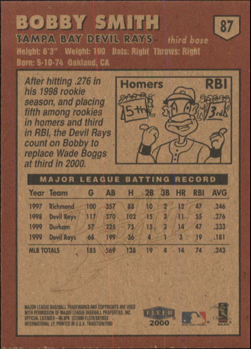 A1934- 2000 Fleer Tradition BB #s 1-250 +Rookies -You Pick- 15+ FREE US SHIP - Picture 155 of 461