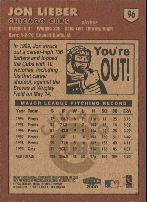 A1934- 2000 Fleer Tradition BB #s 1-250 +Rookies -You Pick- 15+ FREE US SHIP - Picture 173 of 461