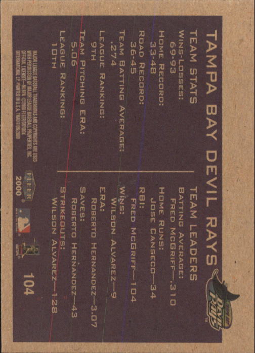 A1934- 2000 Fleer Tradition BB #s 1-250 +Rookies -You Pick- 15+ FREE US SHIP - Picture 189 of 461