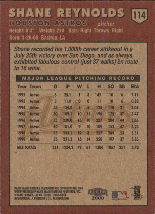 A1934- 2000 Fleer Tradition BB #s 1-250 +Rookies -You Pick- 15+ FREE US SHIP - Picture 205 of 461