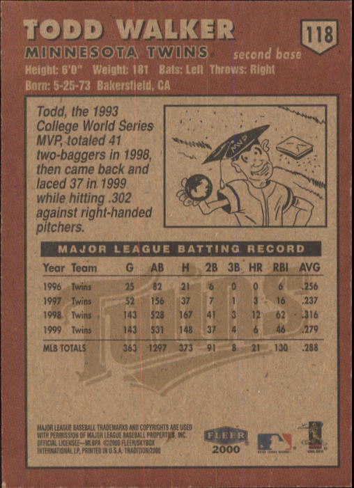 A1934- 2000 Fleer Tradition BB #s 1-250 +Rookies -You Pick- 15+ FREE US SHIP - Picture 213 of 461