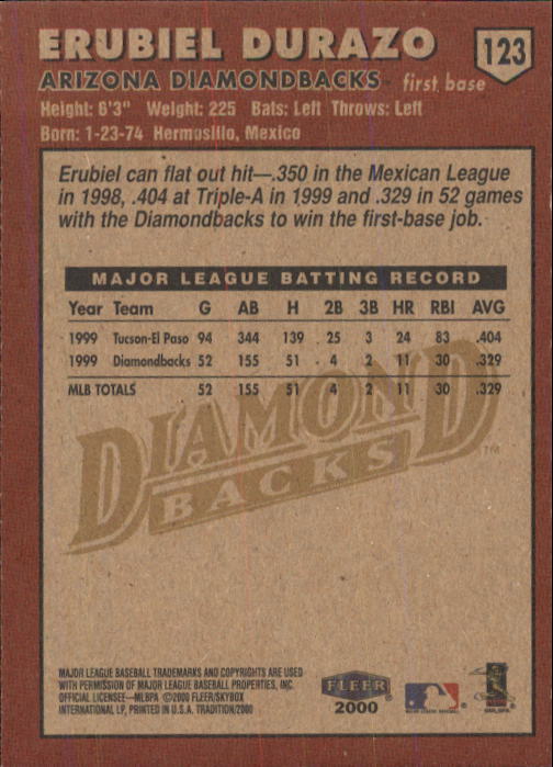 A1934- 2000 Fleer Tradition BB #s 1-250 +Rookies -You Pick- 15+ FREE US SHIP - Picture 223 of 461