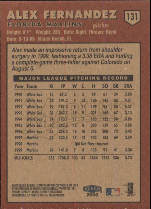 A1934- 2000 Fleer Tradition BB #s 1-250 +Rookies -You Pick- 15+ FREE US SHIP - Picture 237 of 461