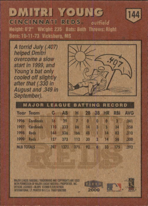 A1934- 2000 Fleer Tradition BB #s 1-250 +Rookies -You Pick- 15+ FREE US SHIP - Picture 263 of 461
