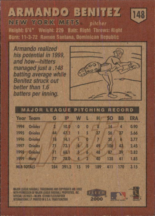 A1934- 2000 Fleer Tradition BB #s 1-250 +Rookies -You Pick- 15+ FREE US SHIP - Picture 271 of 461